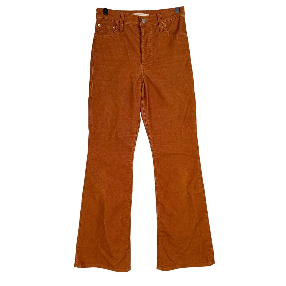 Levi's Premium Ribcage Flare Corduroy Orange Jeans 84566 - W26 L32 26x32